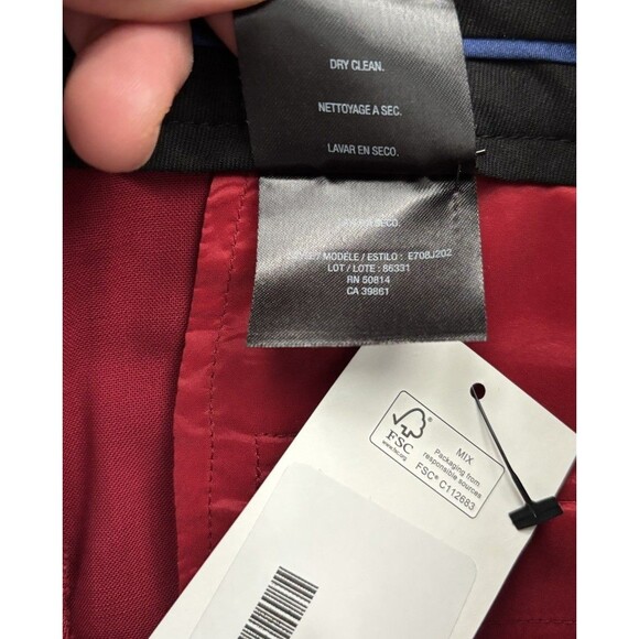 Elie Tahari Red Wool Pants BootCut/flare Leg Size 6 Festive Colorful Workwear - Picture 10 of 10